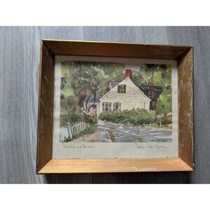 "Sunshine And Shadows" Framed Print By William Wetmore Story 10"x12" Rustic Gold